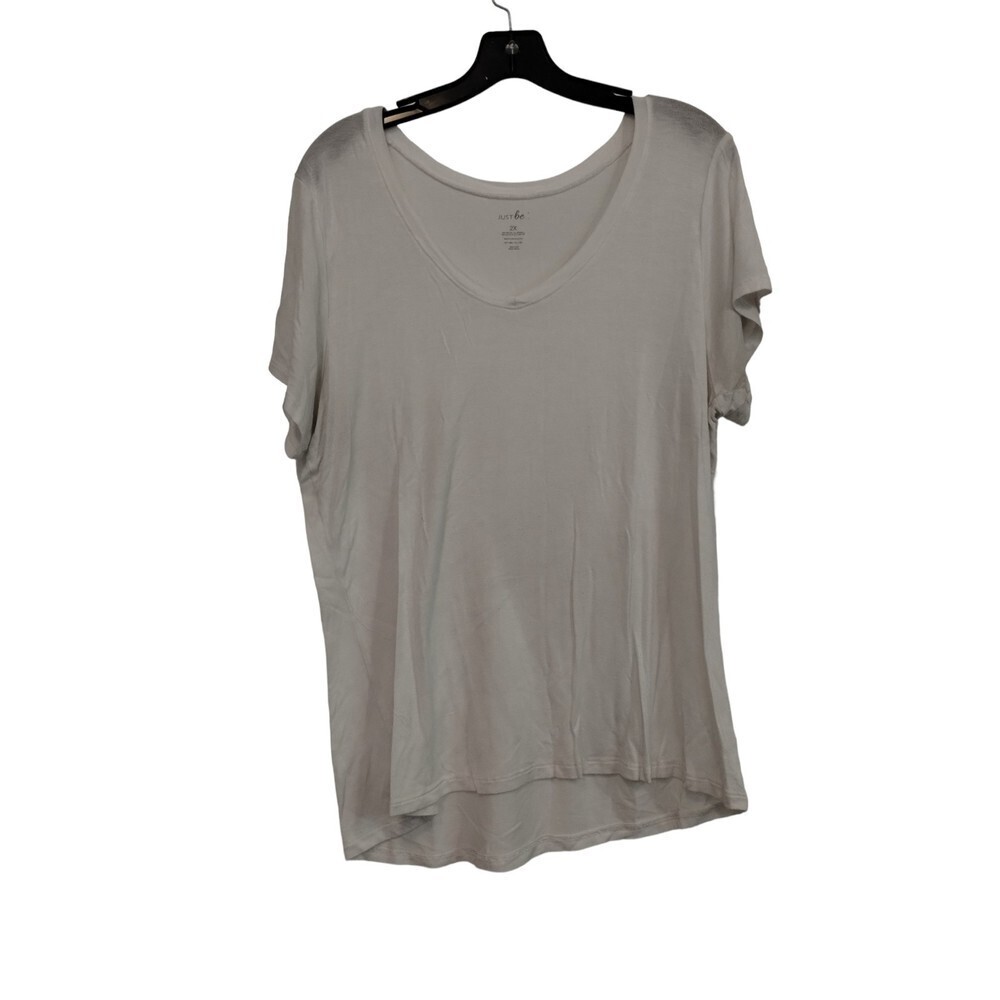 Just Be white basic everyday tee